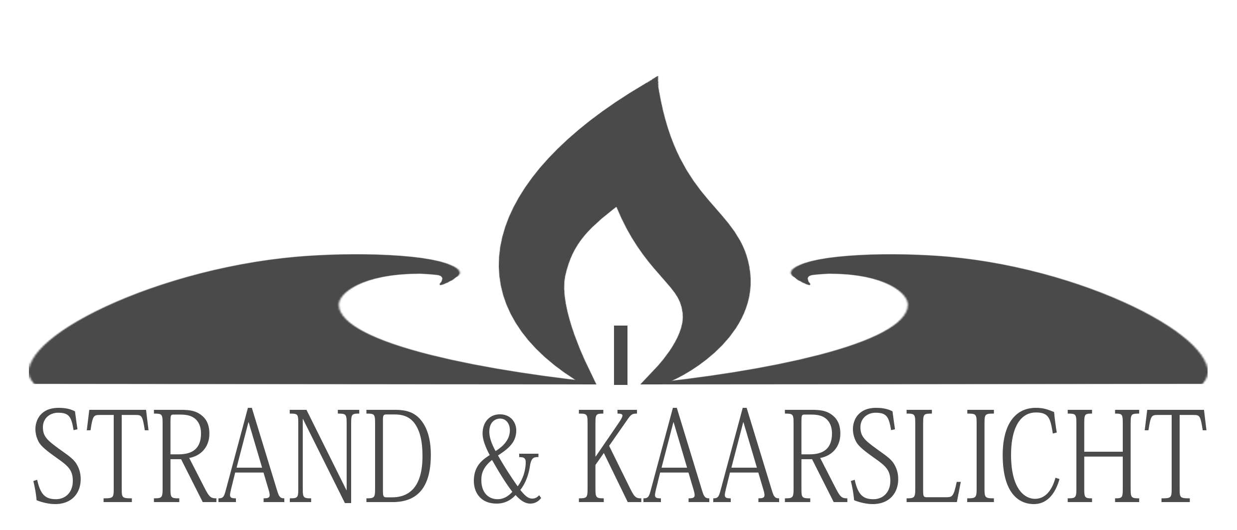 logo strand en kaarslicht